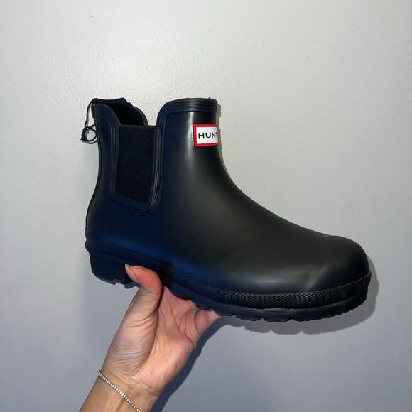 Hunter Original Chelsea Short Rain Boot Black size 8 - Picture 5 of 9